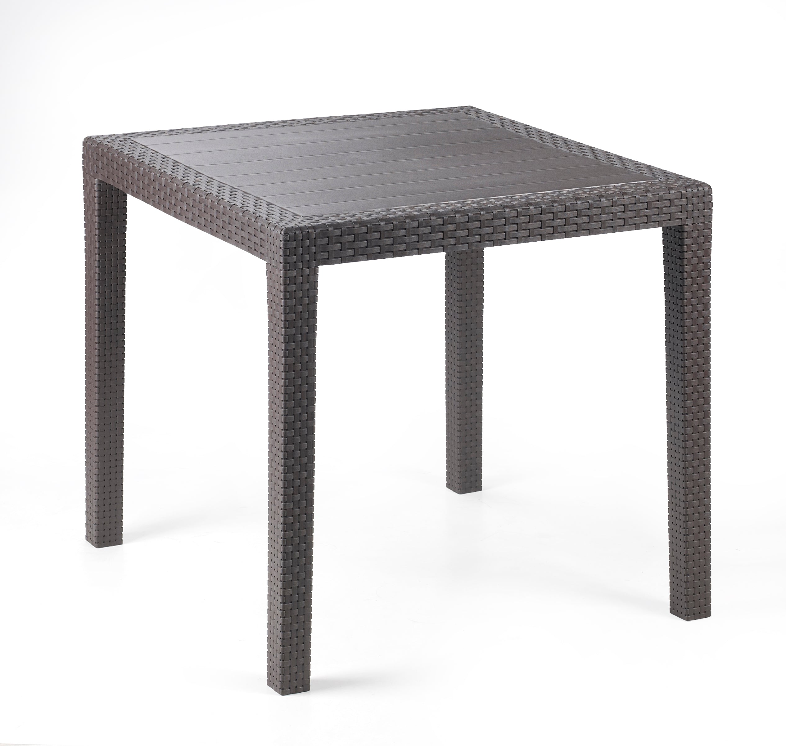 PROGARDEN - Tavolo da giardino King Moka Linea Rattan - h72x79x79 cm